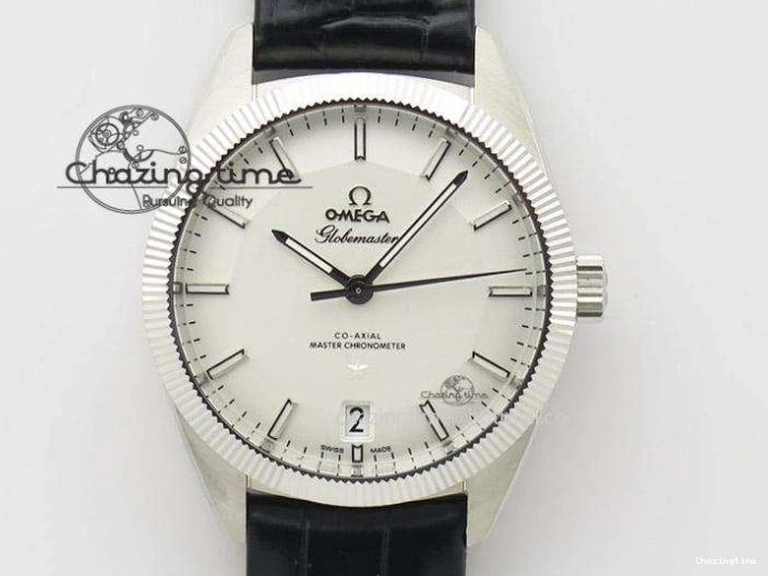 0517 Trendsetting Speedmaster ’57 SS Chrono AXF Best Edition RG Bezel Black Dial on Black Leather Strap A 8283